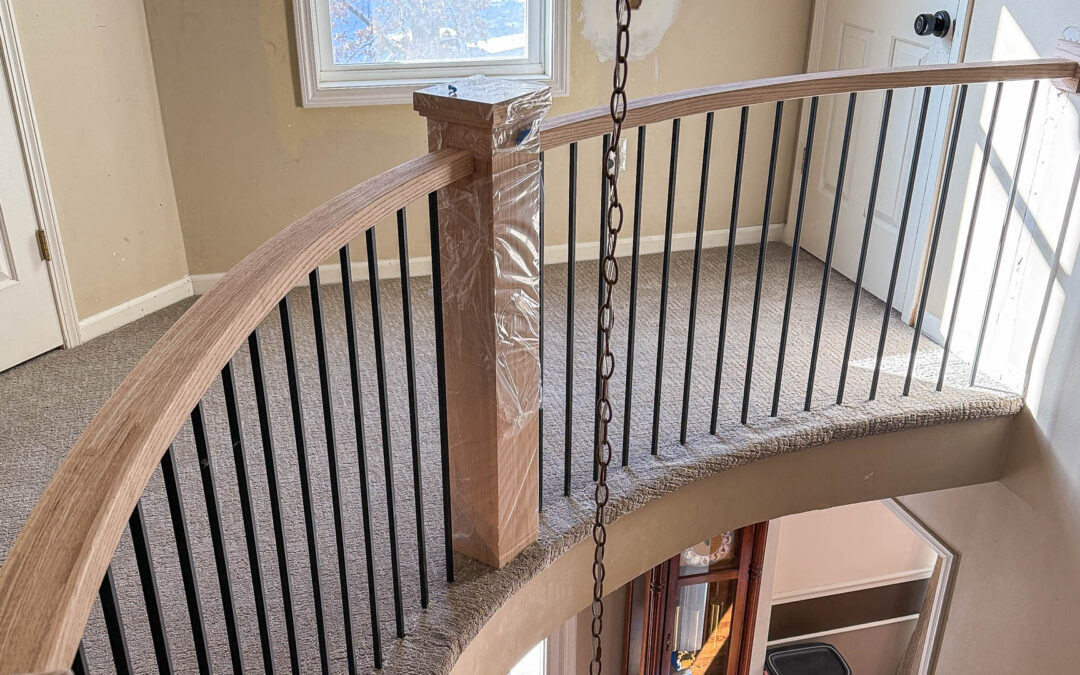 Craftsman Style Handrail with Curved Sections