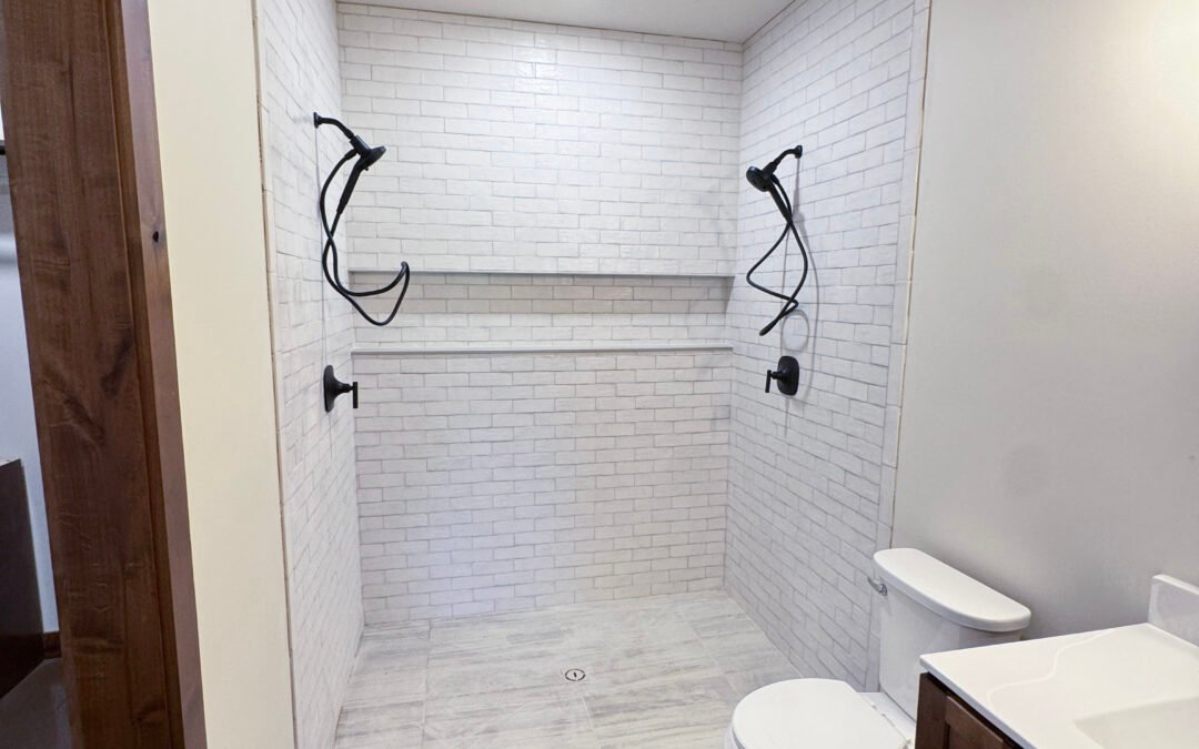 Oversized Zero Entry Shower